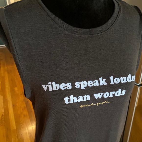 Black Spiritual Gangster “vibes speak louder than words” graphic print tank top - Picture 3 of 4